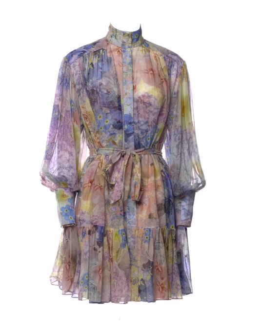 Floral Lilac Retro Dress