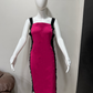 Risque Fuscia Side Tie Dress
