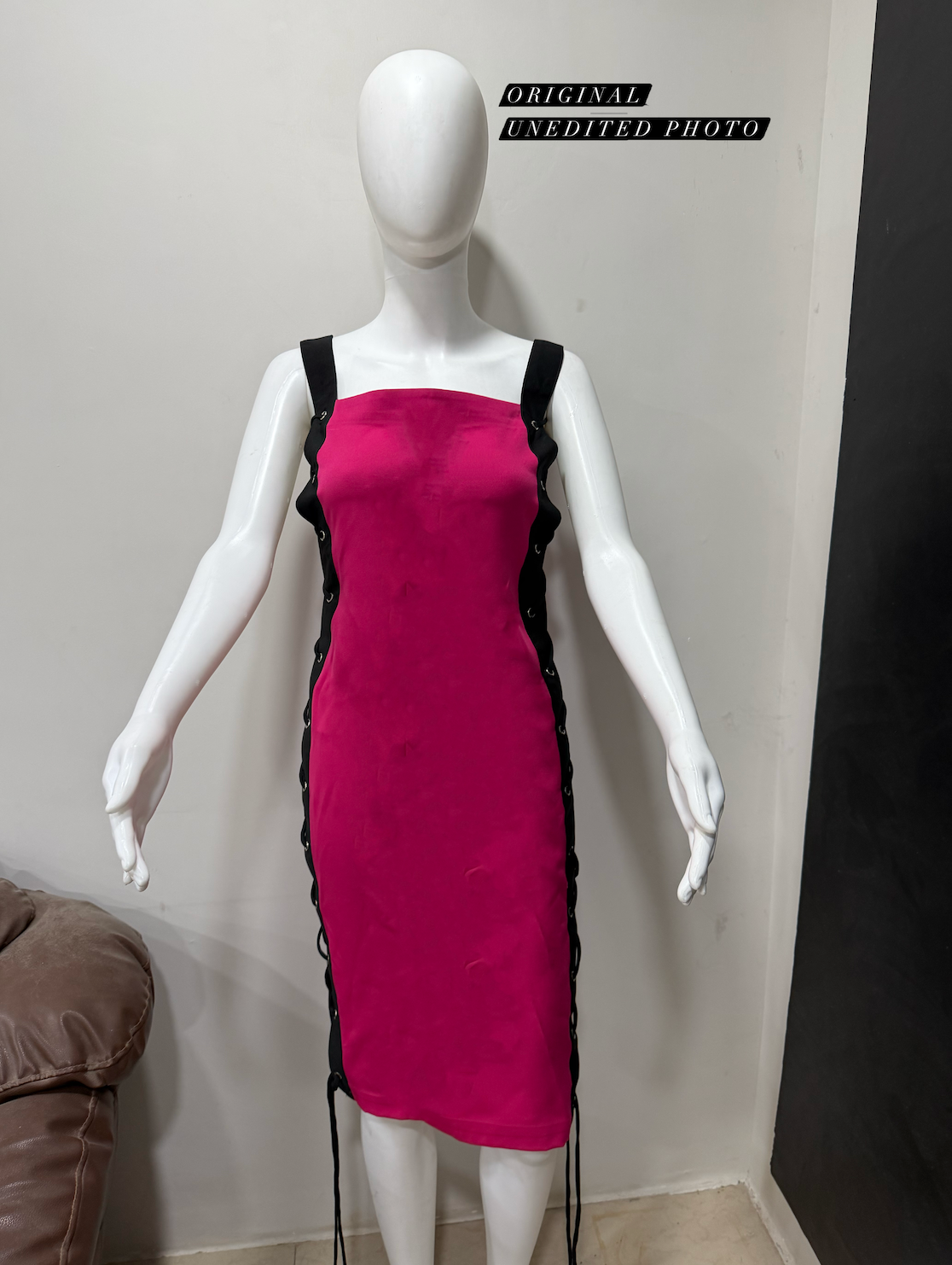 Risque Fuscia Side Tie Dress
