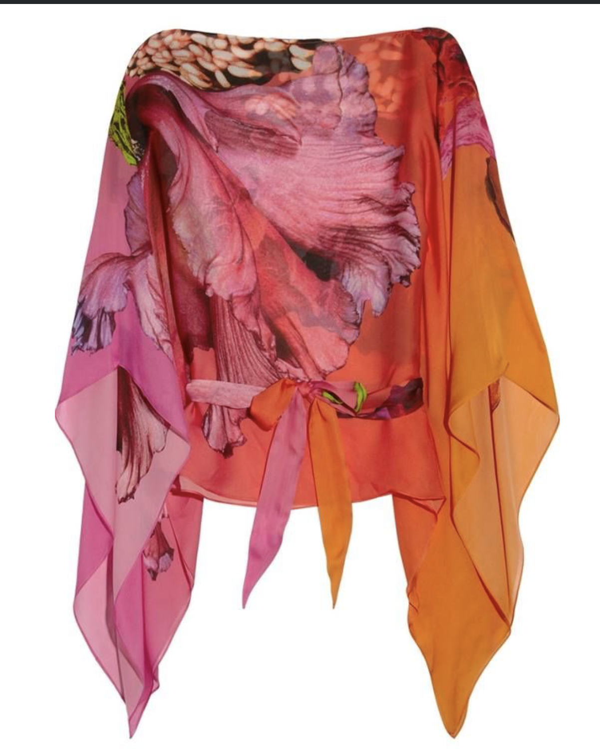 Pink Orange Hibiscus Top