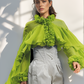 Summer Lime Ruffle Top