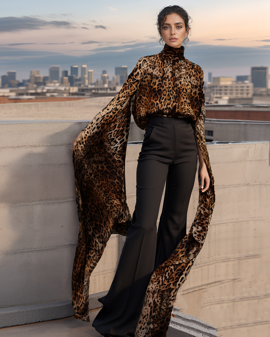Leopard Drama Top