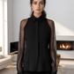 Black Sheer Top
