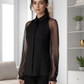Black Sheer Top