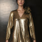 Bronze Ruffle Drama Top