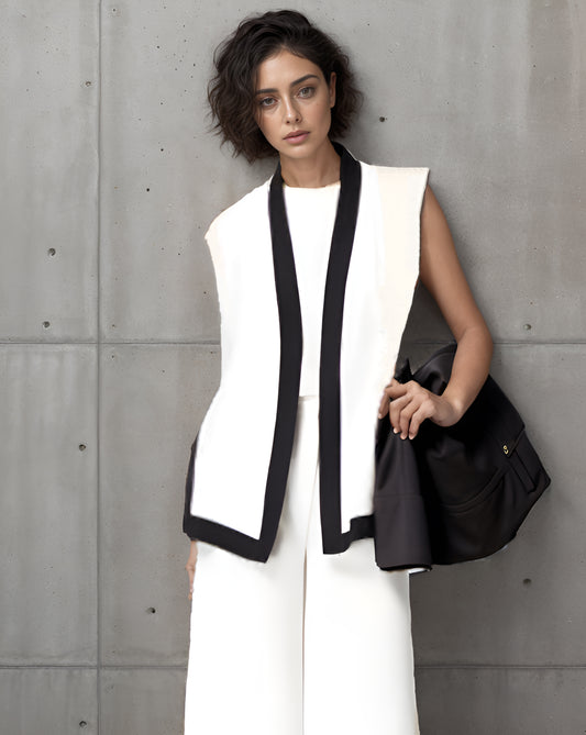 White Wrap Accent Top