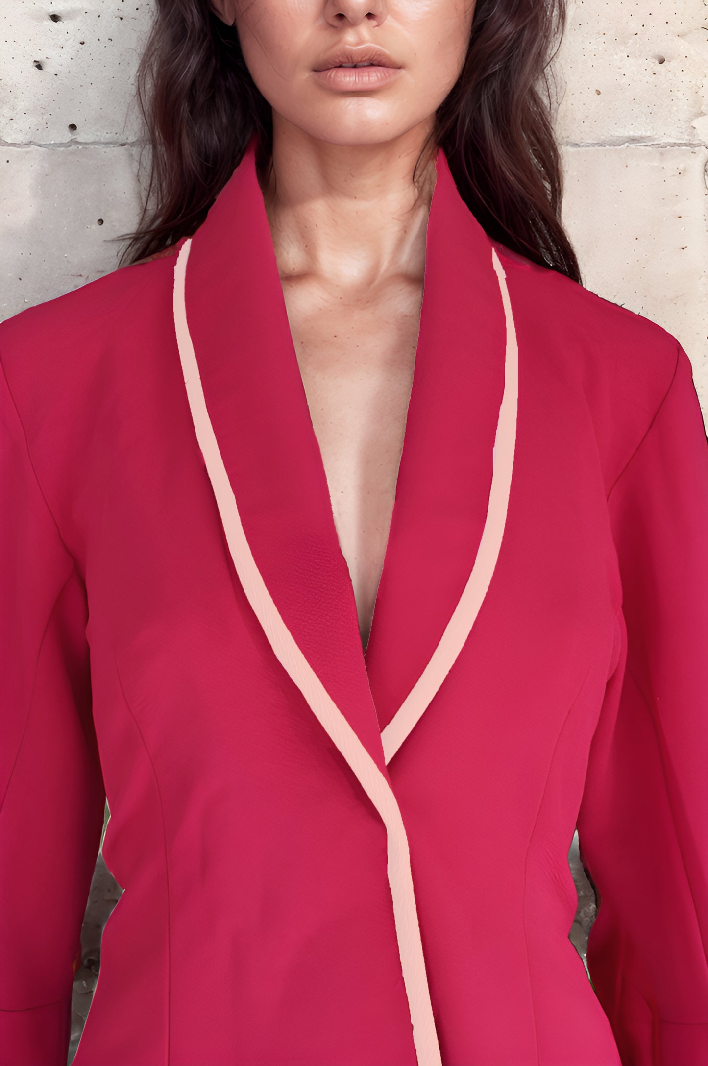 Pink Wrap Blazer Top