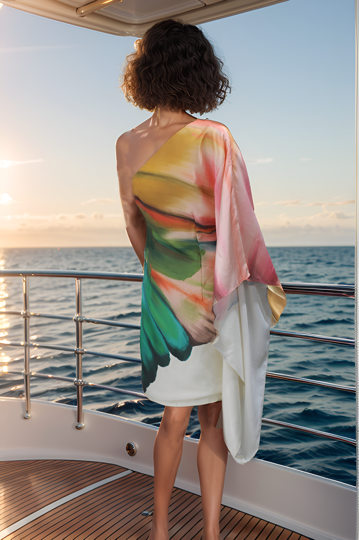 Flora Hand Painted Cream Dress