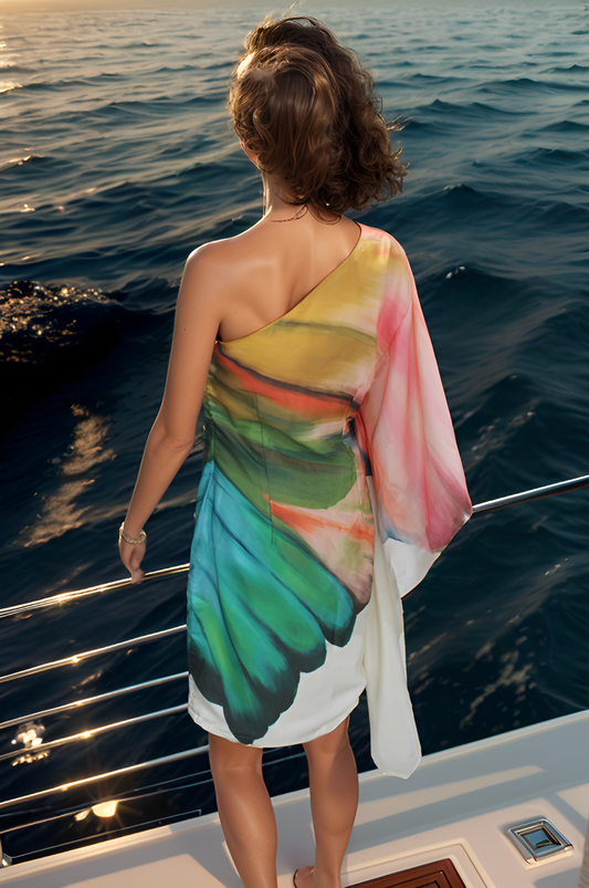 Flora Hand Painted Cream Dress