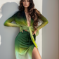 Green Yellow Ombre Skirt