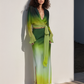 Green Yellow Ombre Skirt
