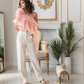 Coral One Ruffle Drama Top