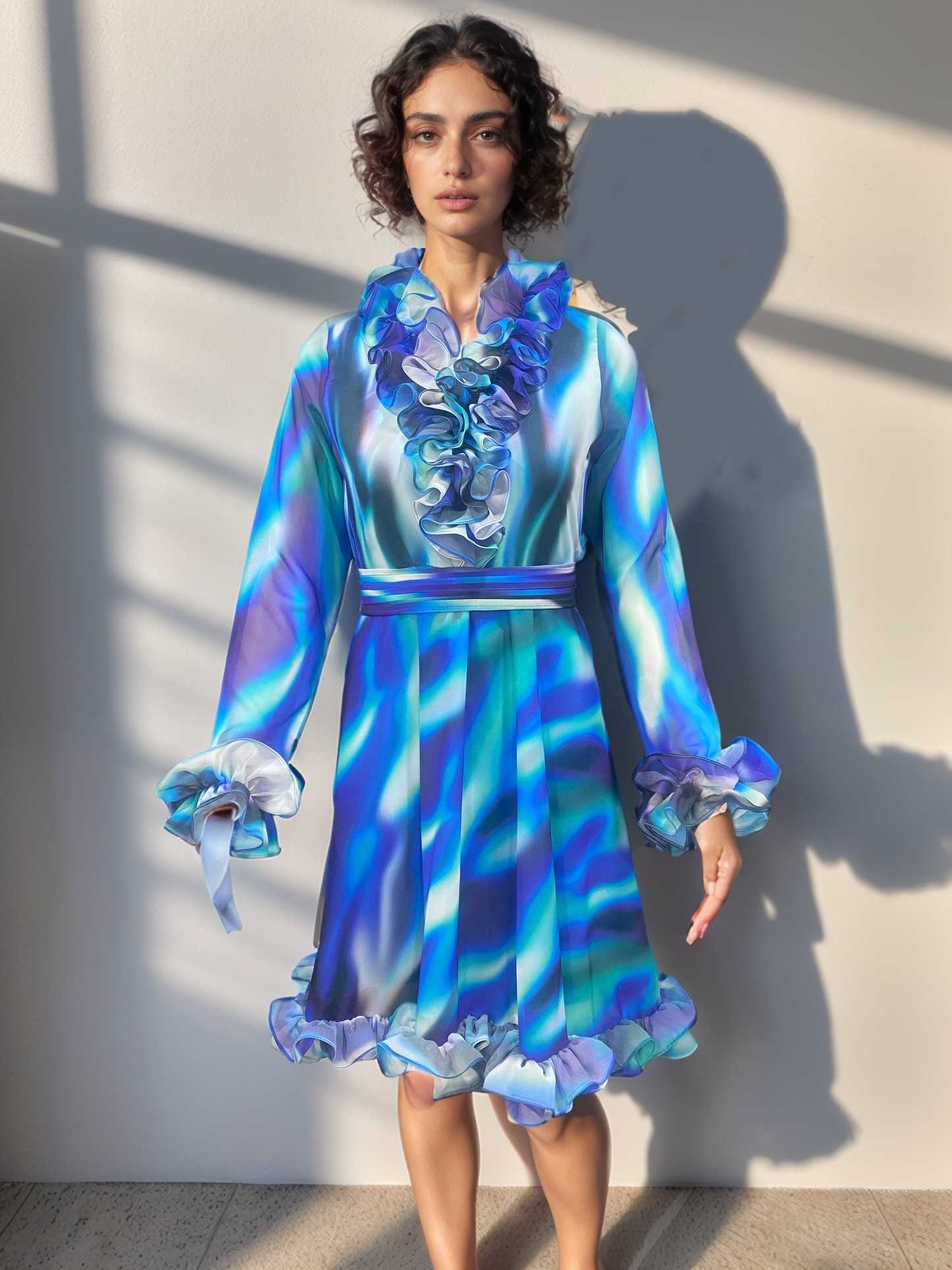 Blue Fantasy Ruffle Dress