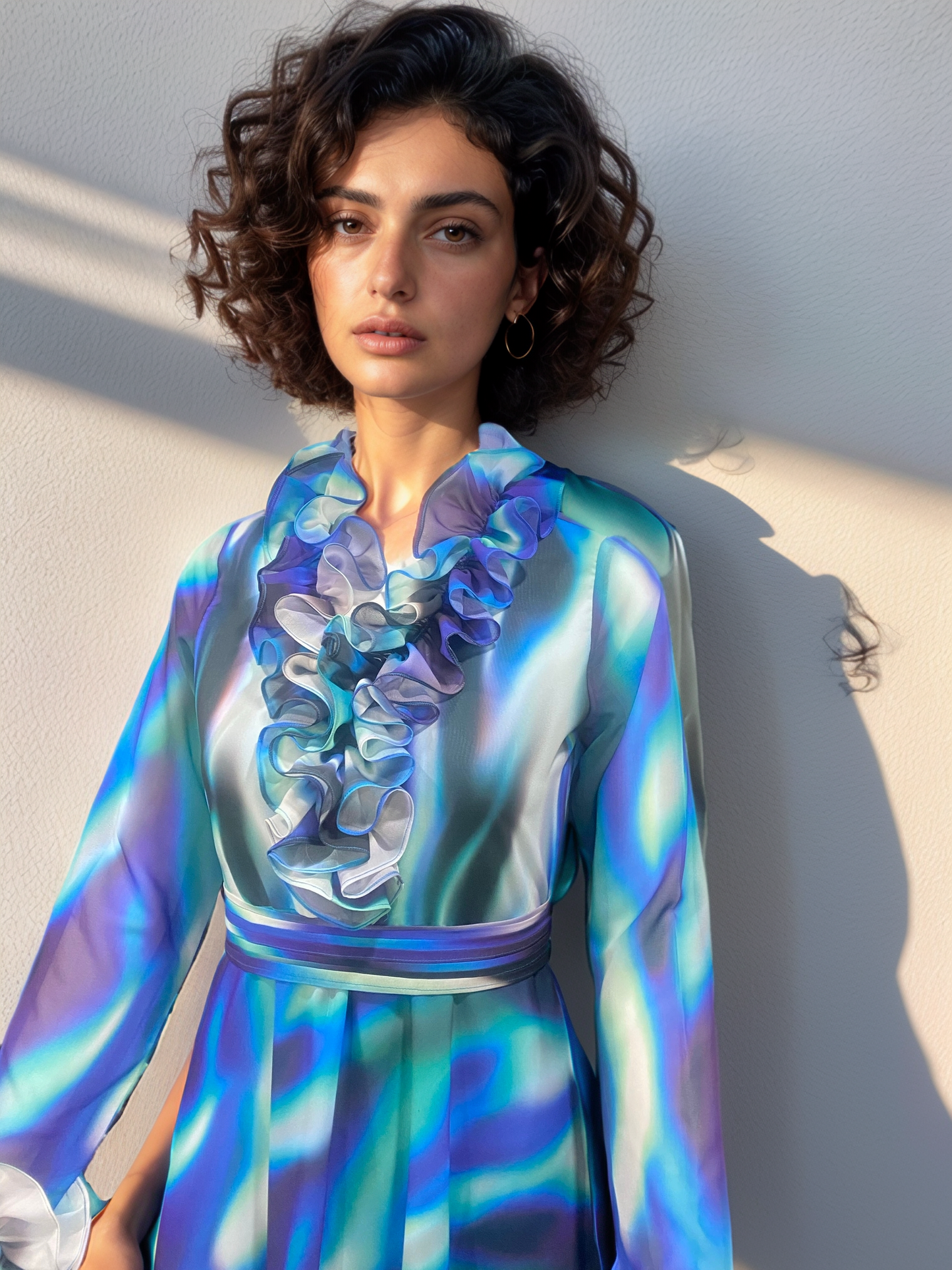 Blue Fantasy Ruffle Dress