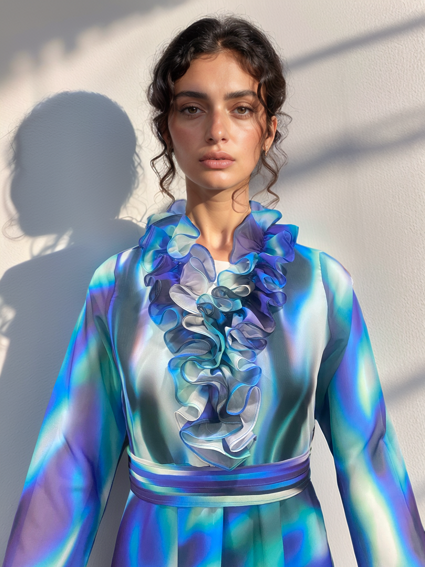 Blue Fantasy Ruffle Dress