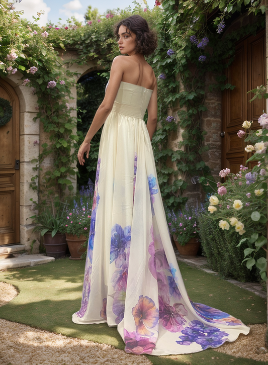 LUXE FlowerPaint Tube Gown
