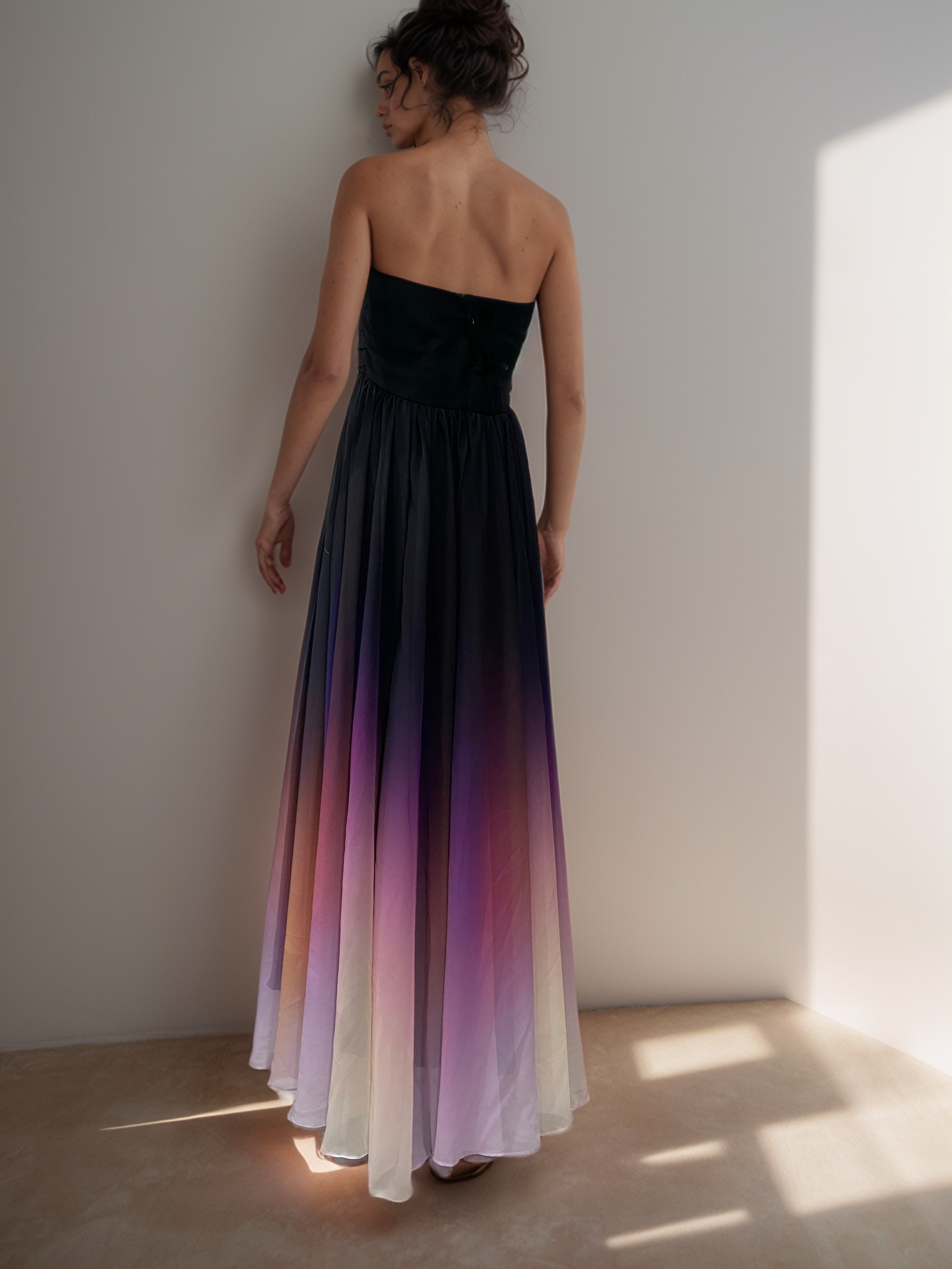 fitted lace wedding dress Midnight Black Purple Ombre Princess Gown Svelte Couture fitted lace wedding dress Midnight Black Purple Ombre Princess Gown Svelte Couture