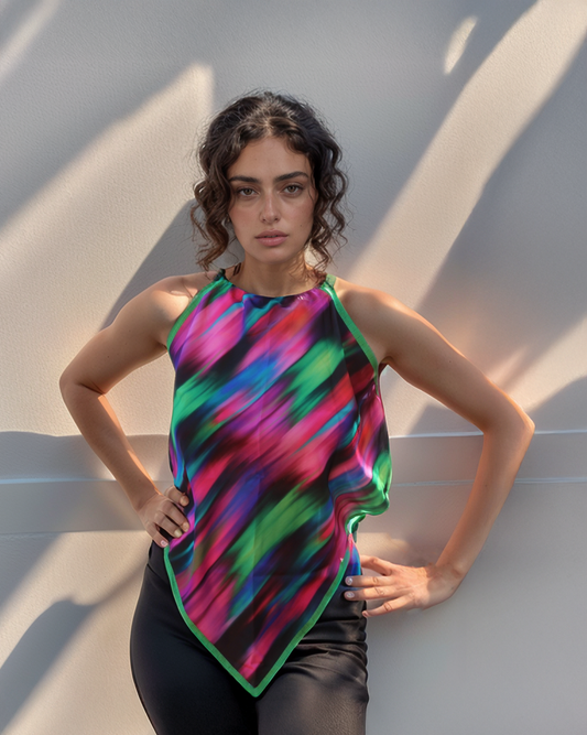Northern Lights Handkerchief Top