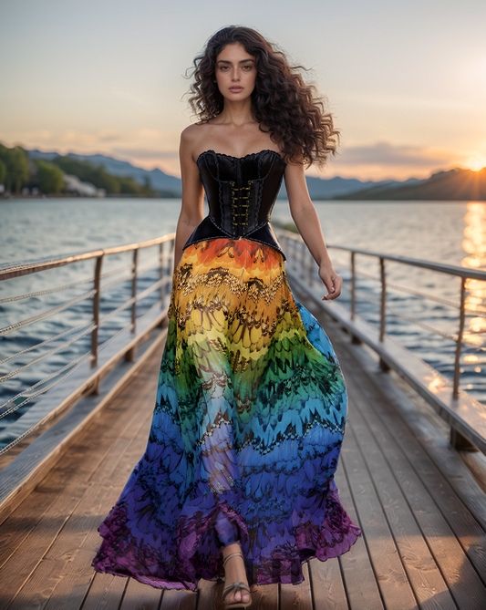 Scarlet Macaw Pleated Skirt