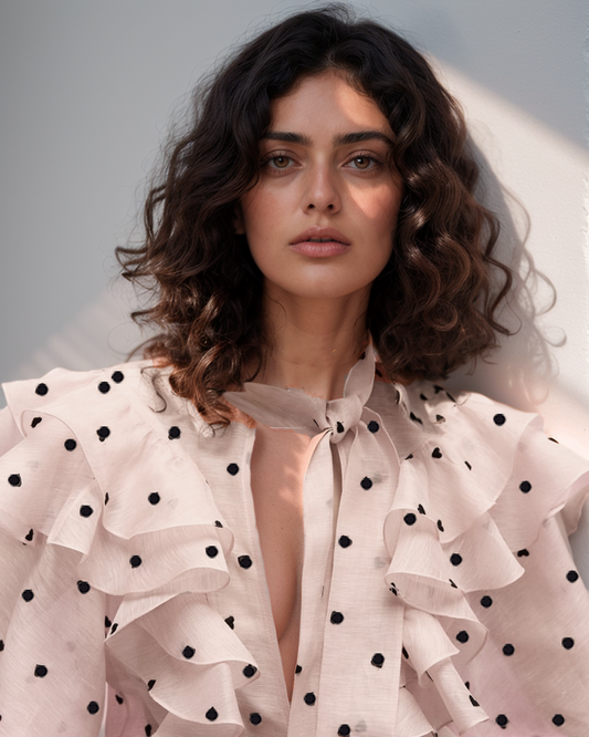 Polka Ruffle Shirt