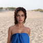 Blue Yellow Ombre Tube Gown