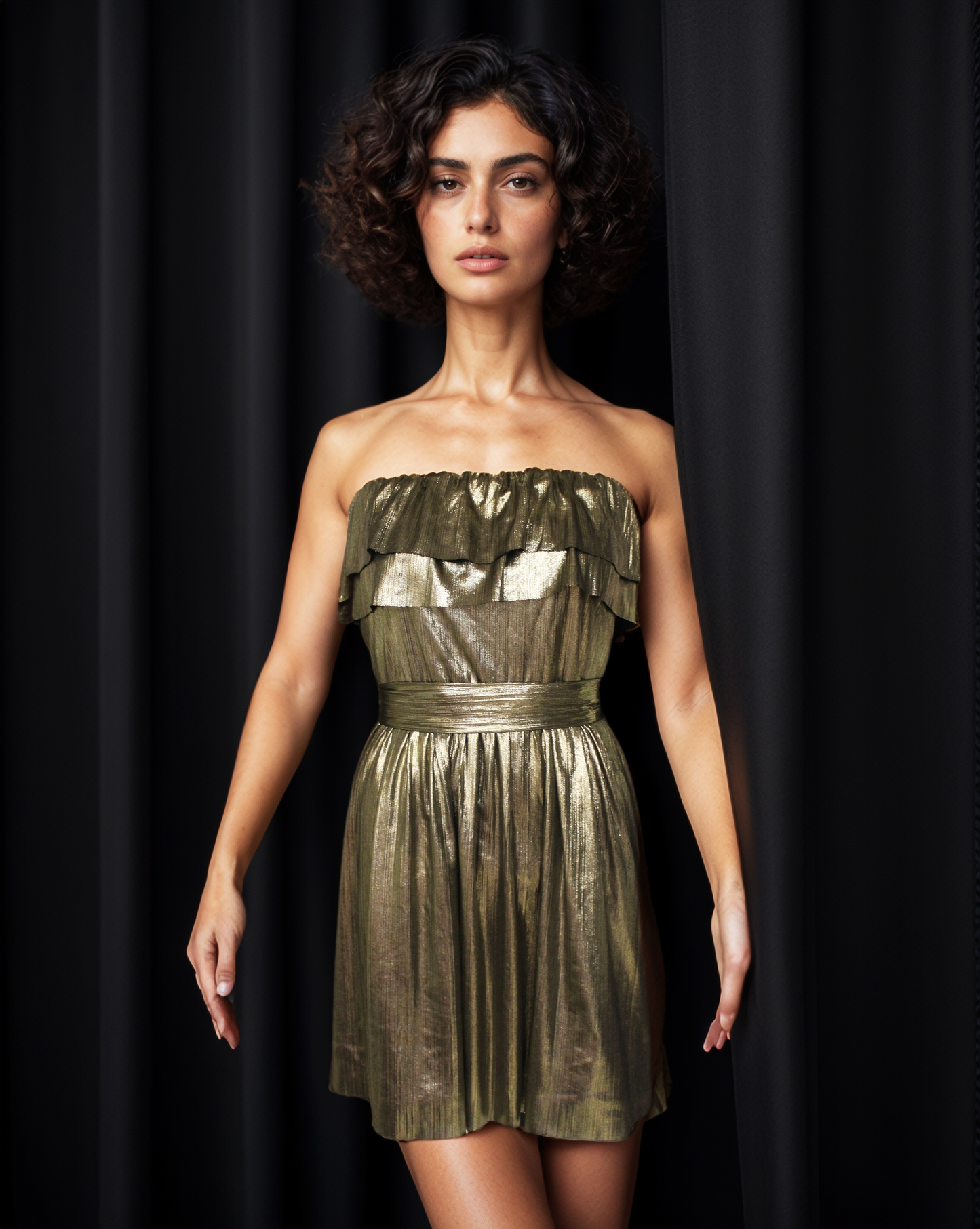 Serena Gold Metal Dress
