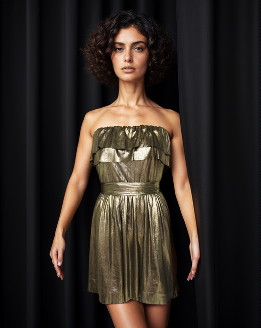 Serena Gold Metal Dress