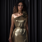 LUXE Bronze Ruffle Gown