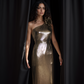 LUXE Bronze Ruffle Gown
