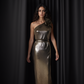 LUXE Bronze Ruffle Gown