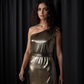 LUXE Bronze Ruffle Gown