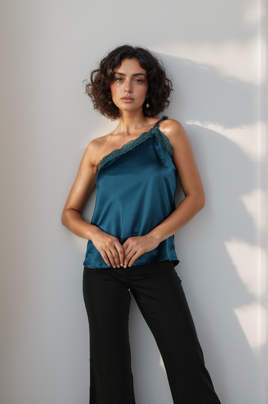 CLEARANCE - Carly One Shoulder Top