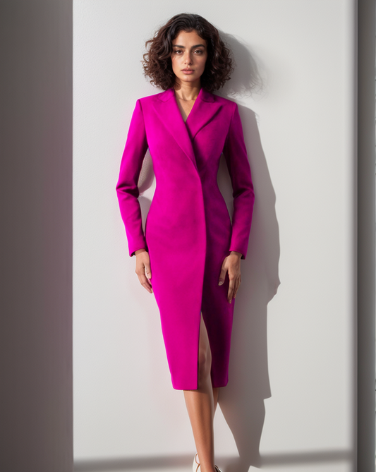 CLEARANCE Fuscia Blazer Midi