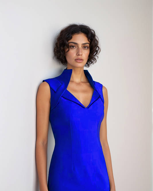 Electric Blue Cut Out Top