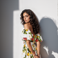 Lemon Cold Shoulder Maxi