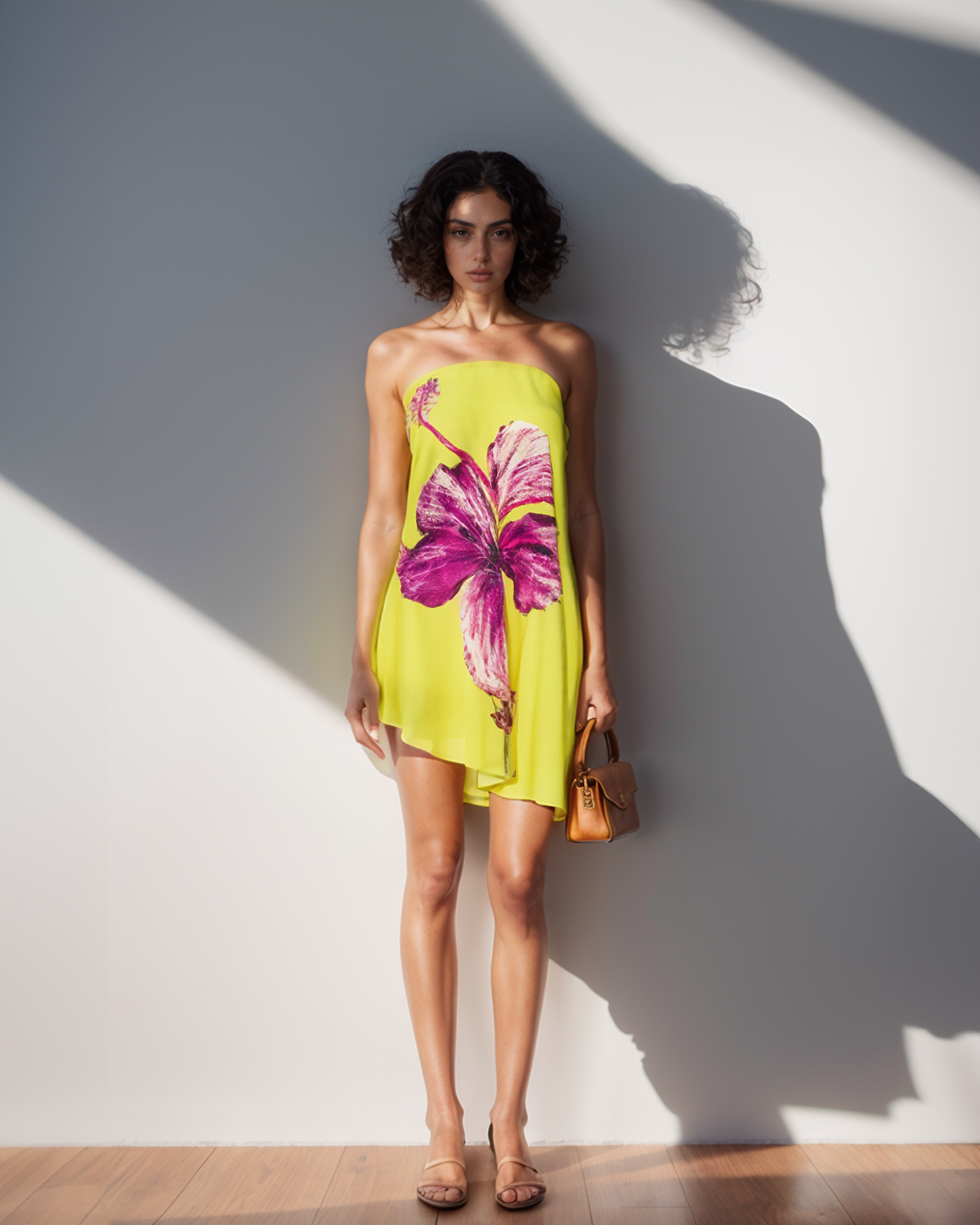 Hibiscus Lime Mini Dress