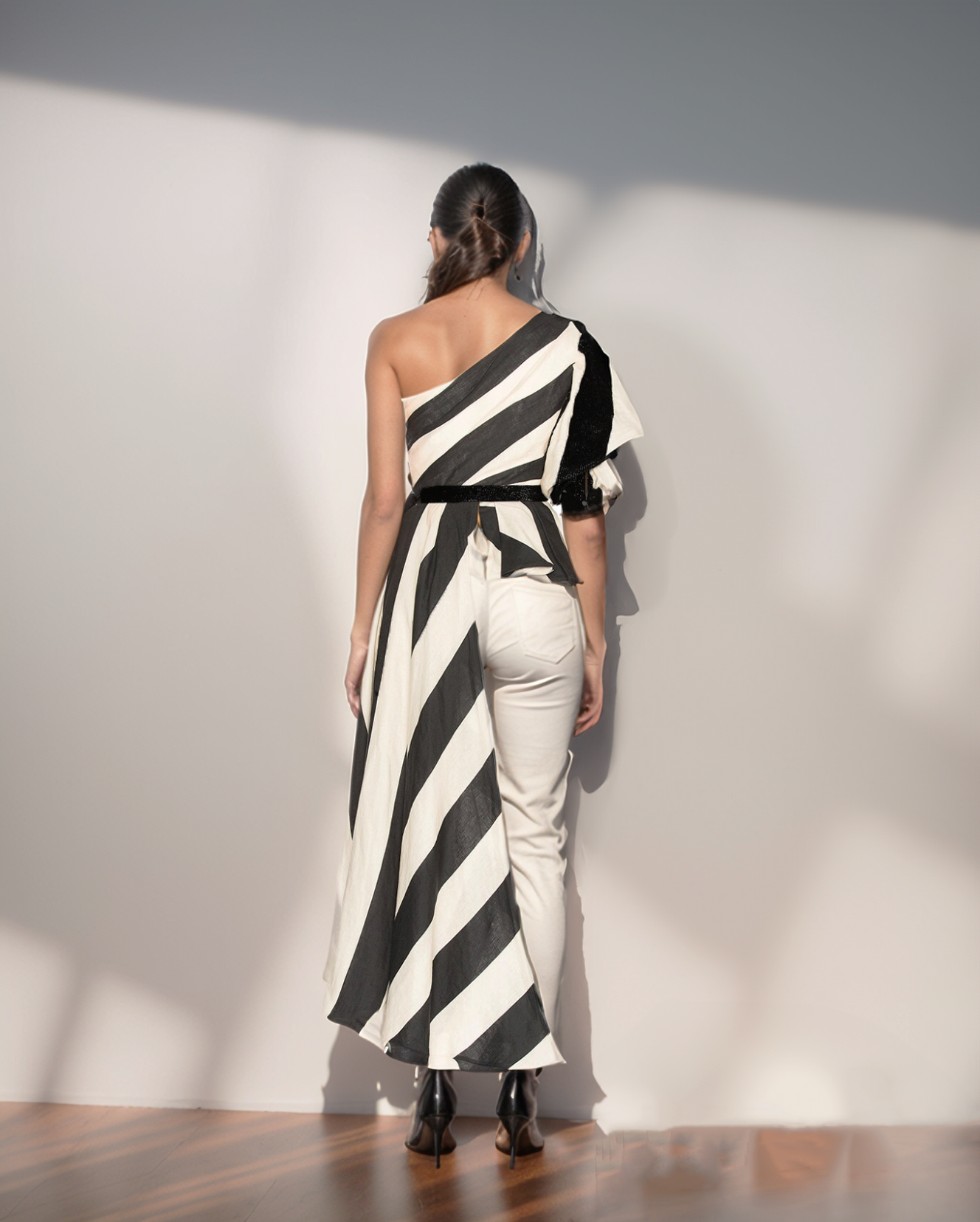Striped One Drama Top