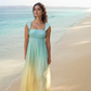 Ombre Blue Yellow Pastel Midi