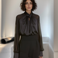 Black Satin Top