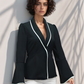 Black Wrap Blazer Top