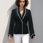 Black Wrap Blazer Top