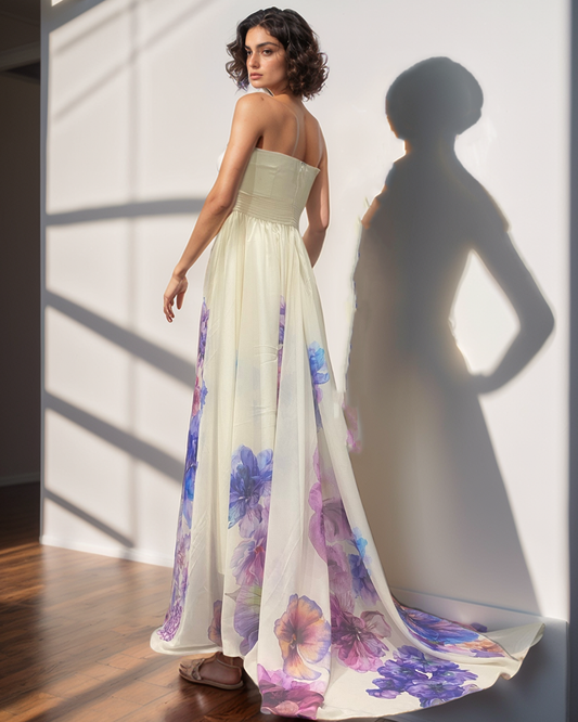 LUXE FlowerPaint Tube Gown