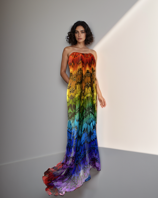 Scarlet Macaw Tube Gown