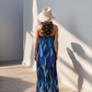 Blue Fantasy Halter Gown