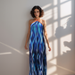 Blue Fantasy Halter Gown