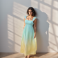 Ombre Blue Yellow Pastel Midi