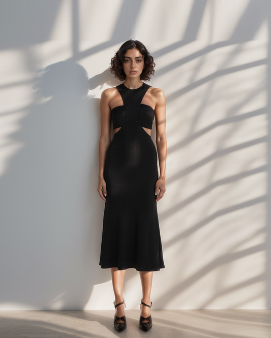LUXE Velvet CutOut Dress
