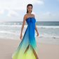Blue Yellow Ombre Tube Gown