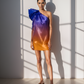 Glass Ombre Blue Orange One Dress
