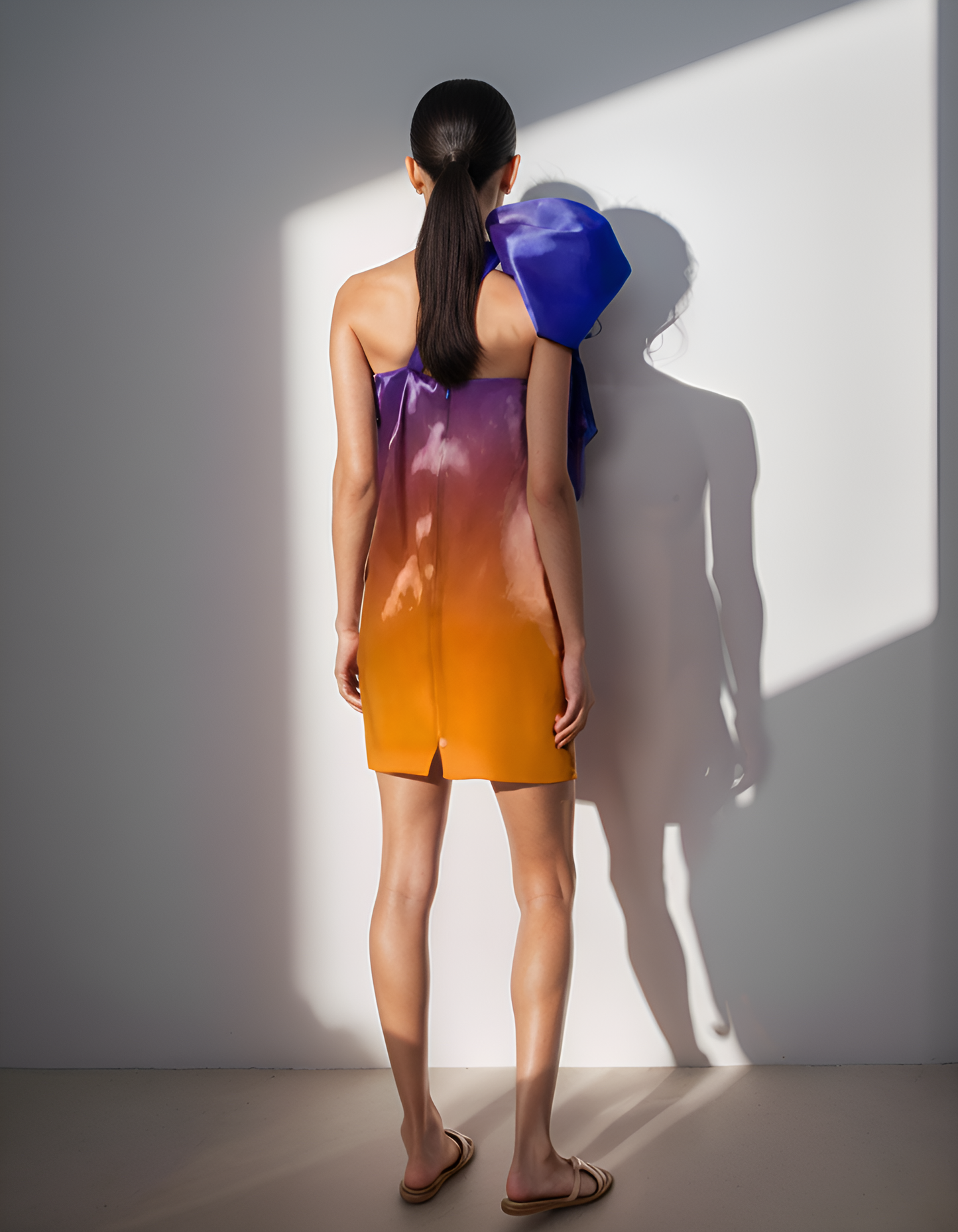 Glass Ombre Blue Orange One Dress